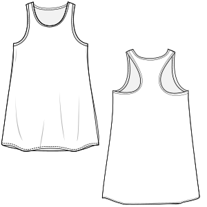 Moldes de confeccion para NENAS Vestidos Vestido musculosa 6684